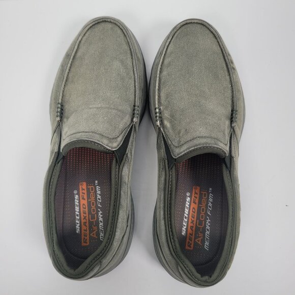Skechers Creston Moseco Men\'s Olive Relaxed Fit Slip On Shoes US Size 10.5 main image 7